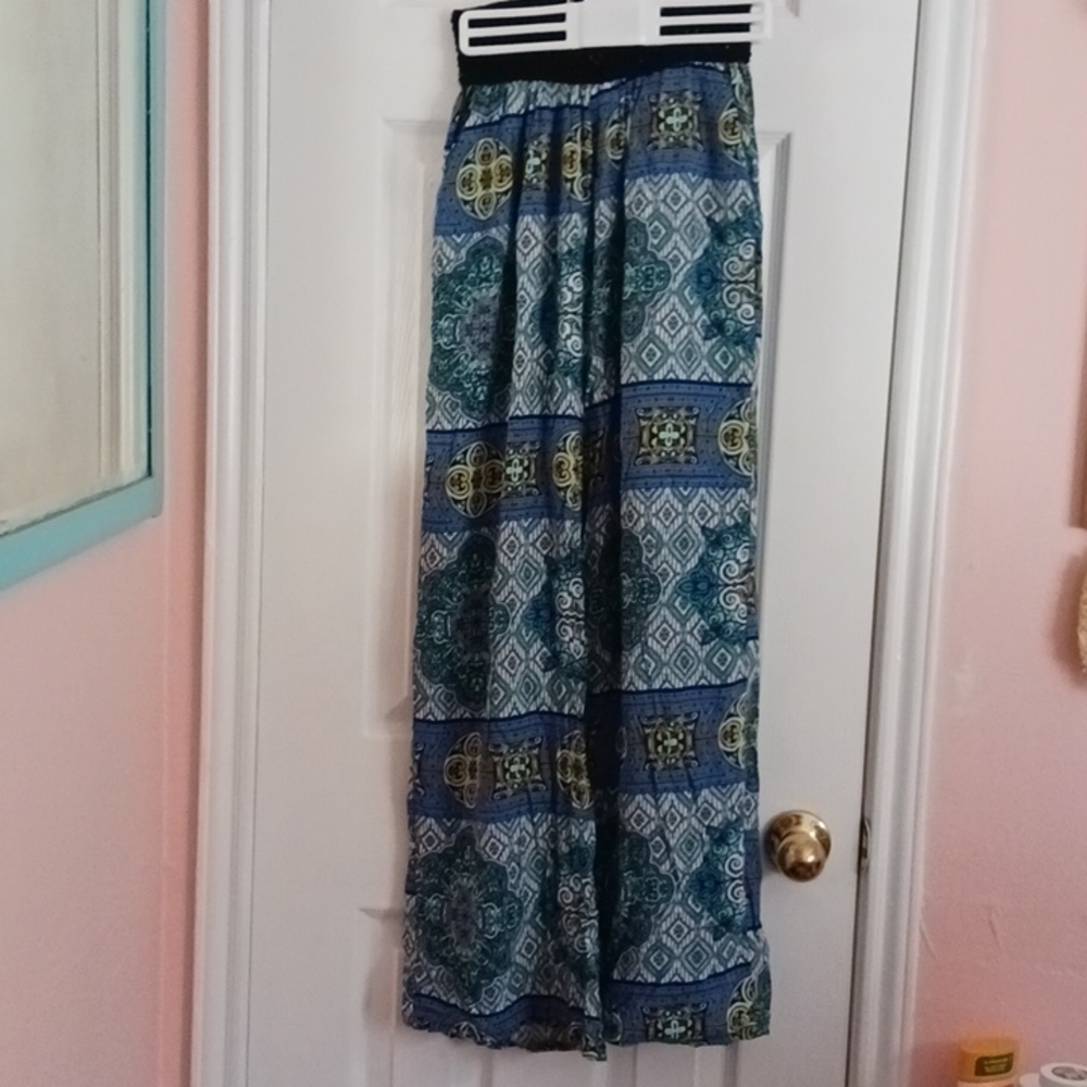 CROCHETED ELASTIC WAISTBAND PANTS